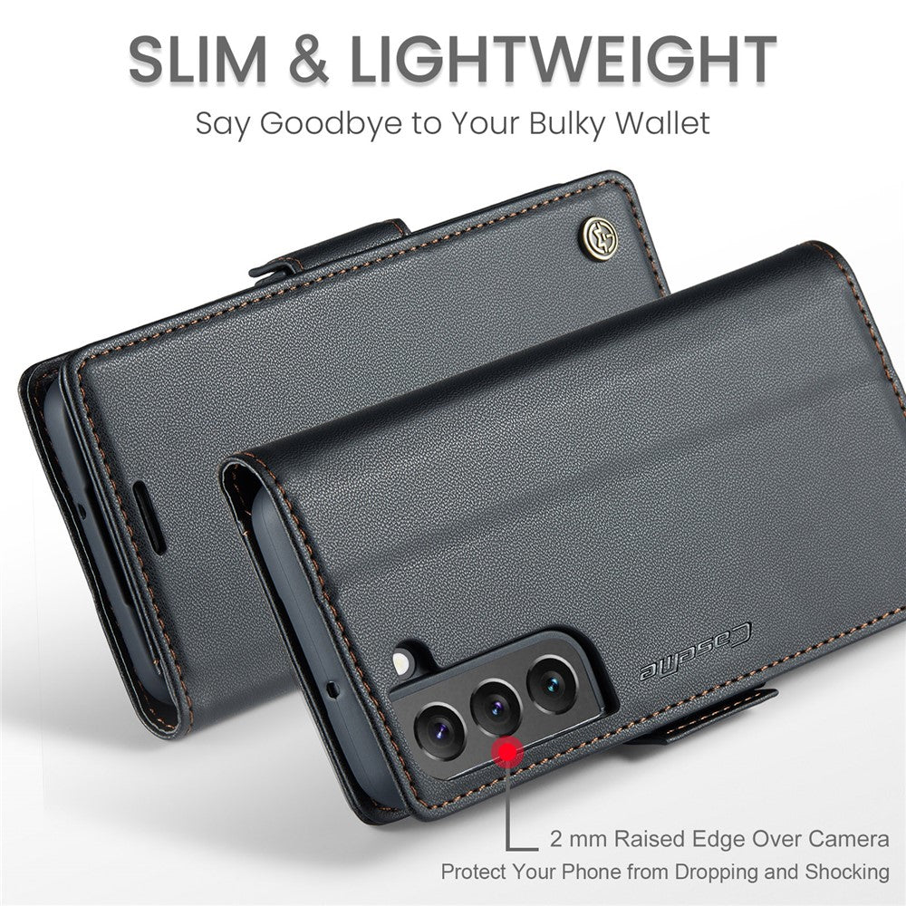 Galaxy S22 Plus 5G Glänzende Wallet-Hülle – RFID-Schutz & Ständer