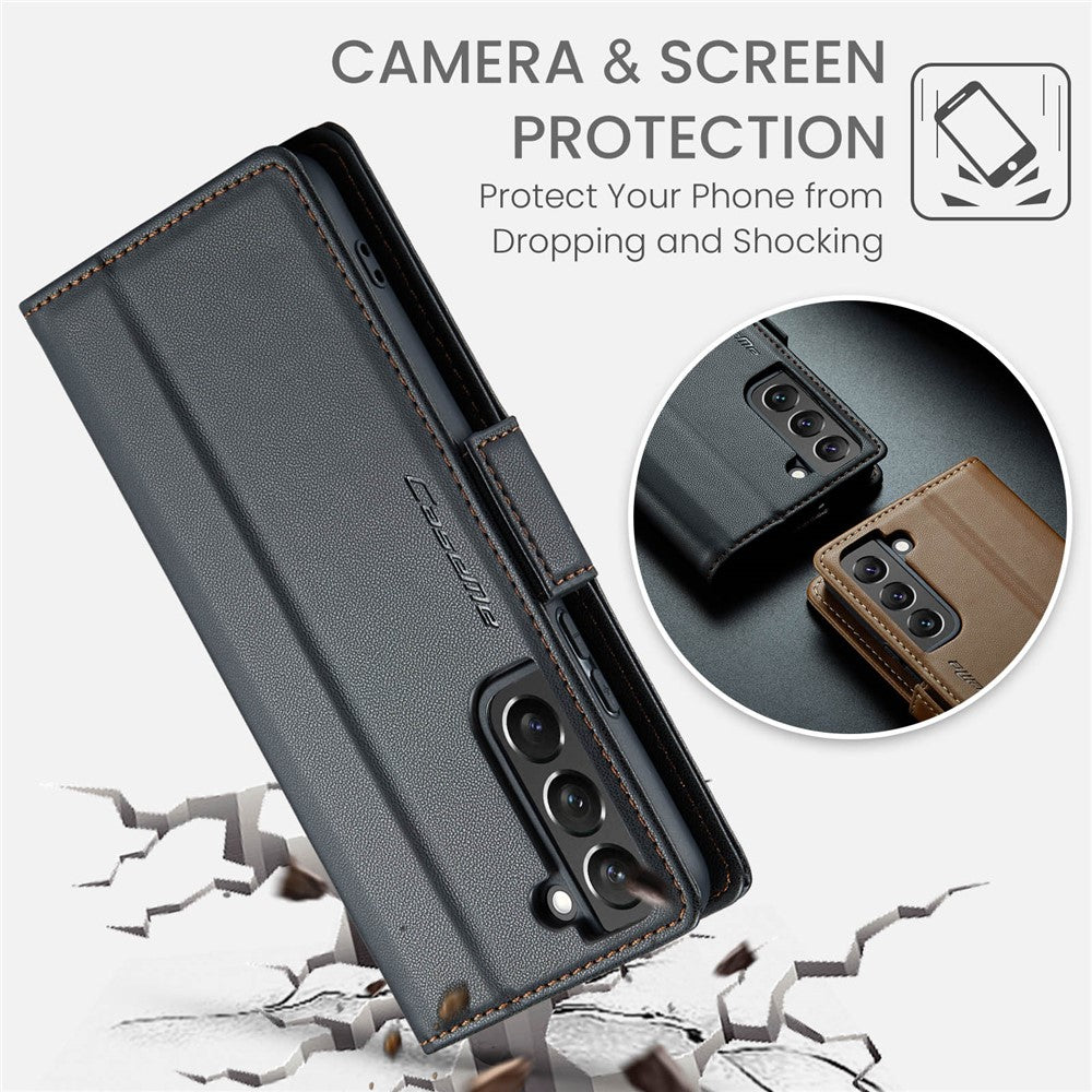 Galaxy S22 Plus 5G Glänzende Wallet-Hülle – RFID-Schutz & Ständer