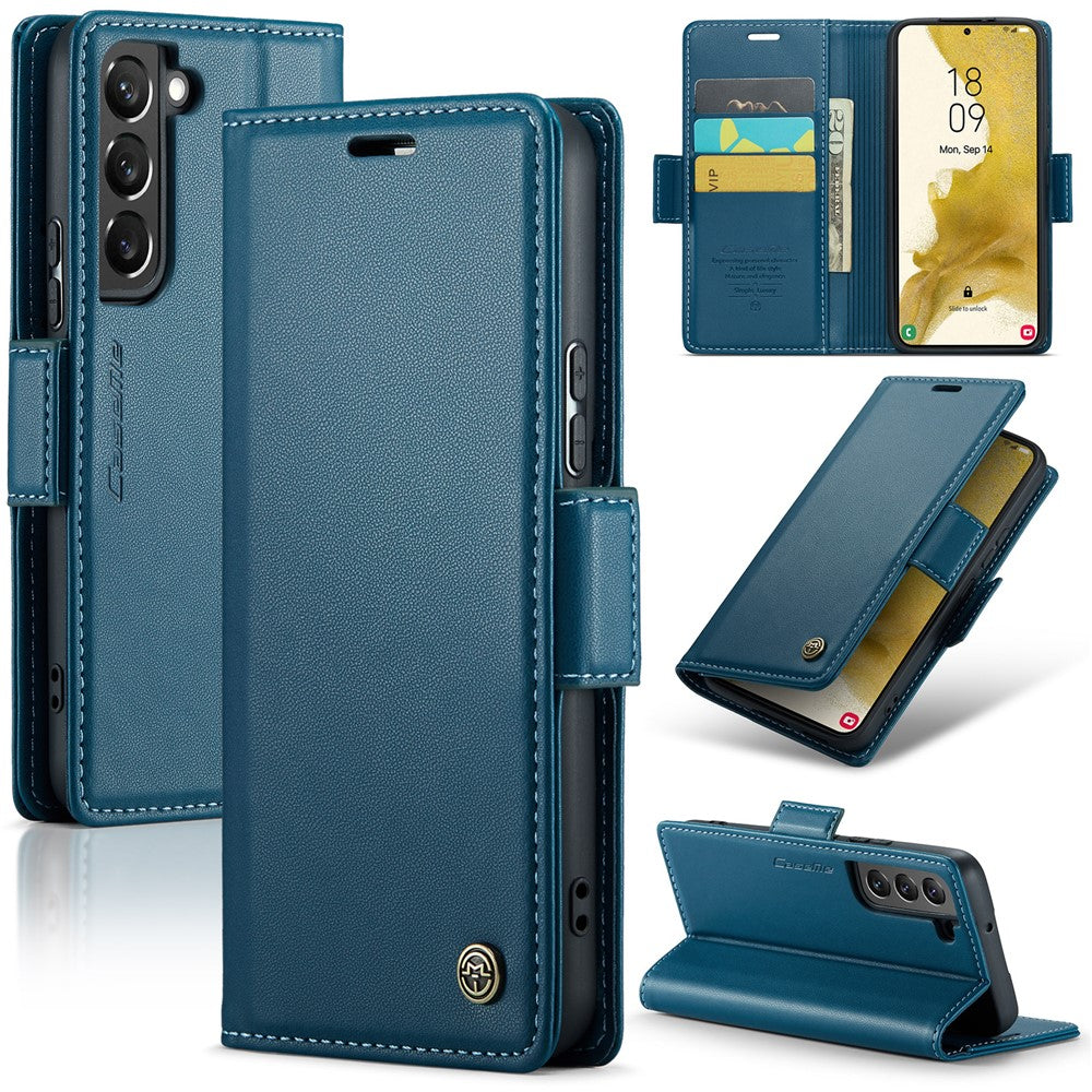 Galaxy S22 Plus 5G Glänzende Wallet-Hülle – RFID-Schutz & Ständer