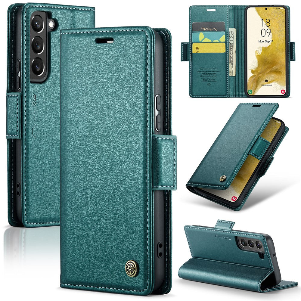 Galaxy S22 Plus 5G Glänzende Wallet-Hülle – RFID-Schutz & Ständer