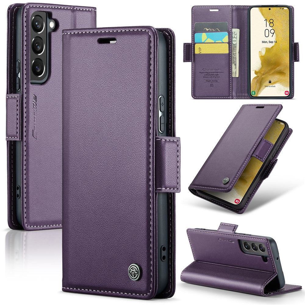 Galaxy S22 Plus 5G Glänzende Wallet-Hülle – RFID-Schutz & Ständer