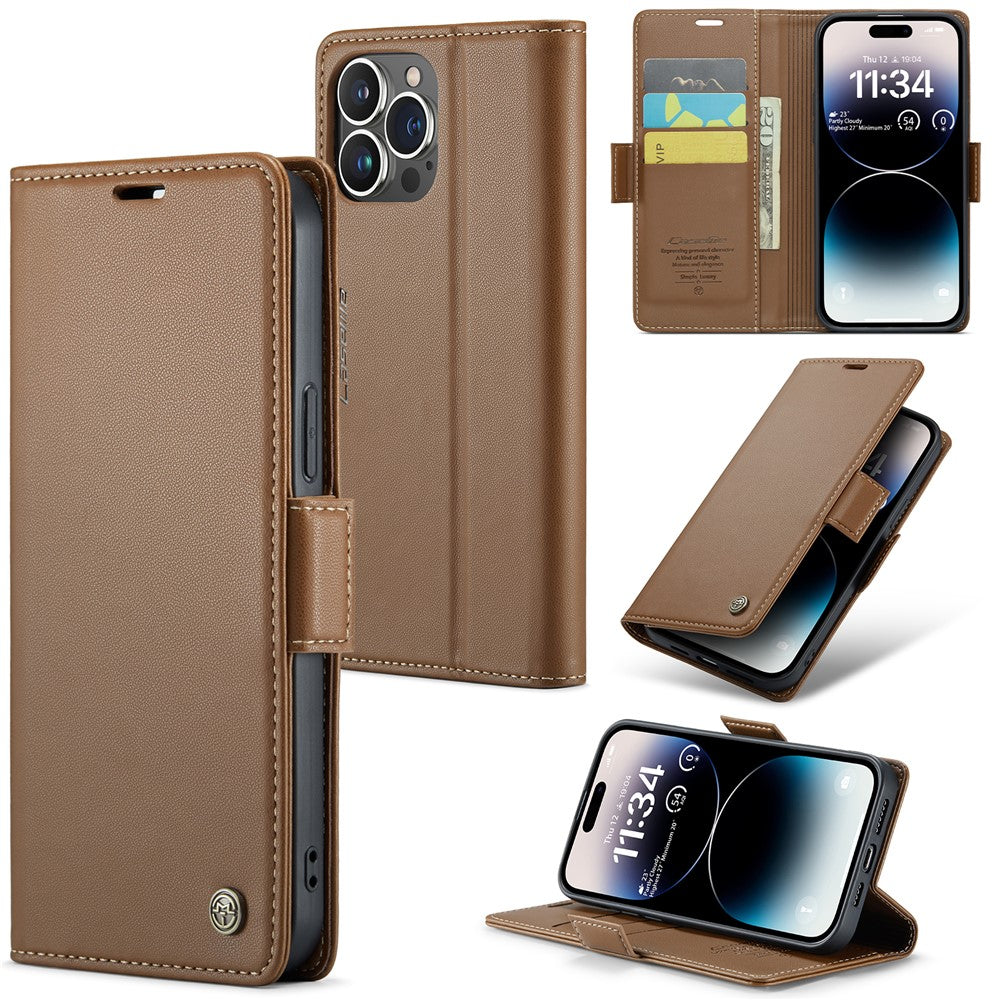 iPhone 14 Pro Glänzende Wallet-Hülle – RFID-Schutz & Ständer