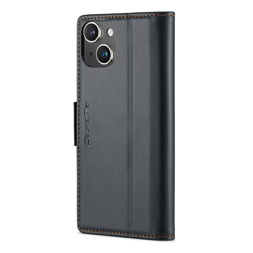 iPhone 14 Plus Glänzende Wallet-Hülle – RFID-Schutz & Ständer