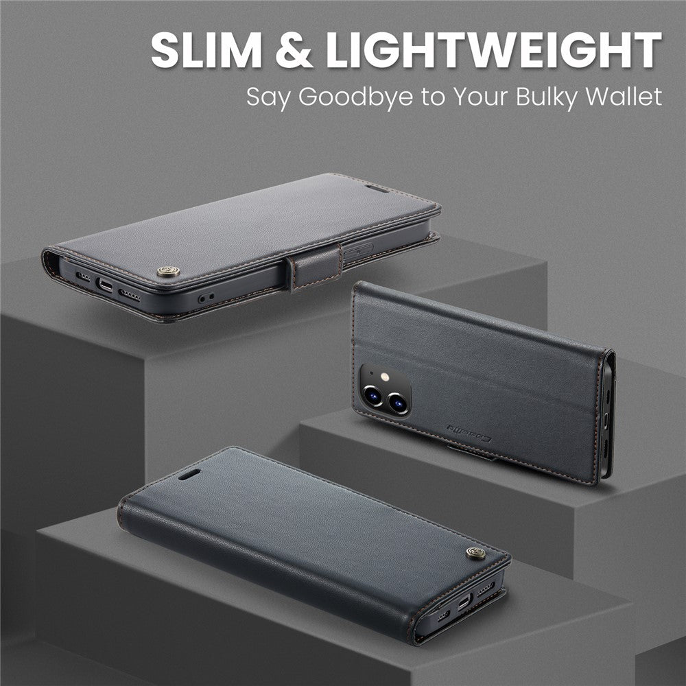 iPhone 12 / 12 Pro Glänzende Wallet-Hülle – RFID-Schutz & Ständer