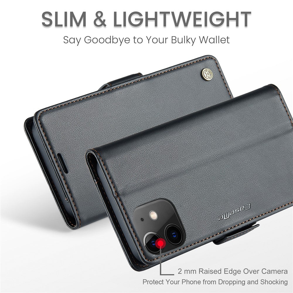 iPhone 12 / 12 Pro Glänzende Wallet-Hülle – RFID-Schutz & Ständer