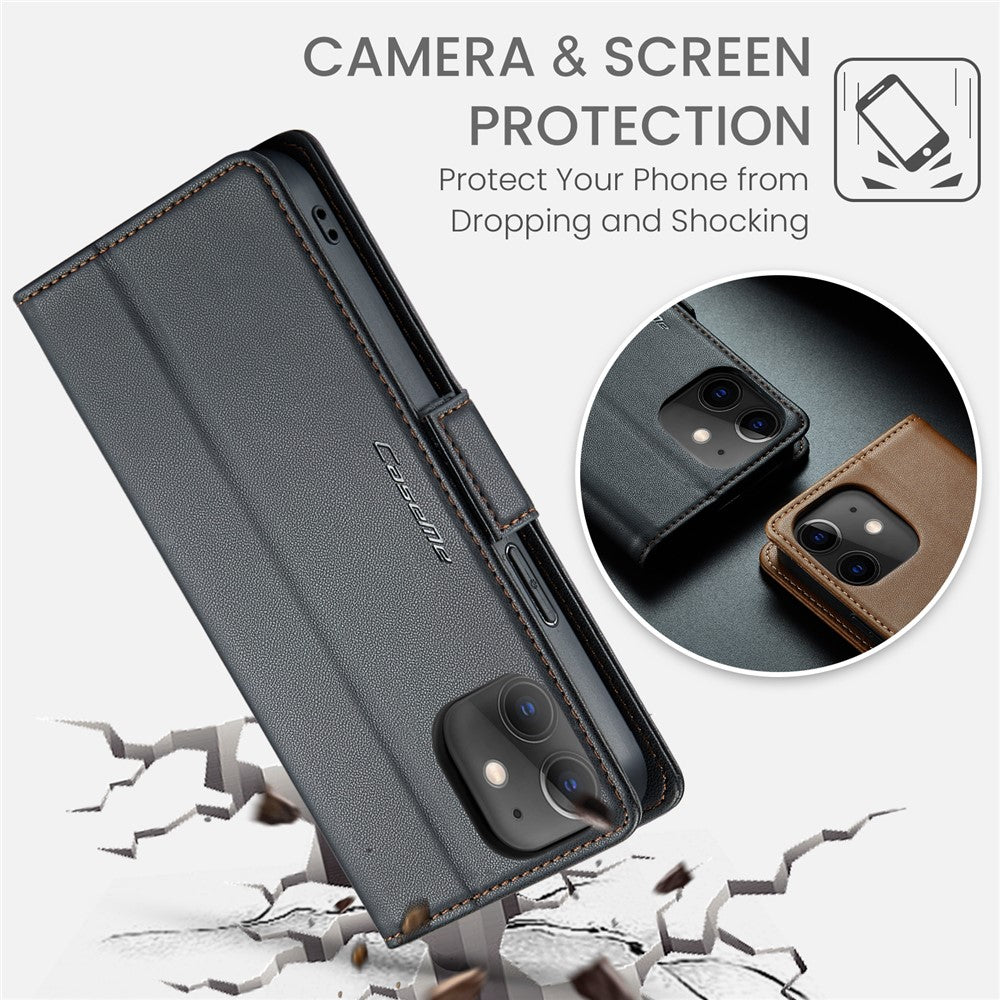 iPhone 12 / 12 Pro Glänzende Wallet-Hülle – RFID-Schutz & Ständer