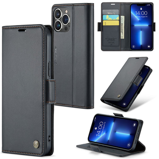 iPhone 13 Pro Glänzende Wallet-Hülle – RFID-Schutz & Ständer