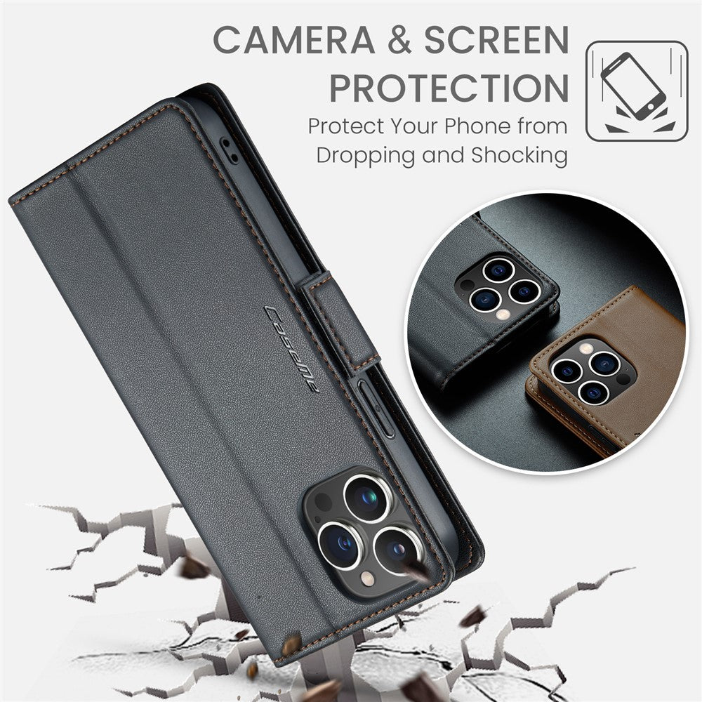 iPhone 13 Pro Glänzende Wallet-Hülle – RFID-Schutz & Ständer