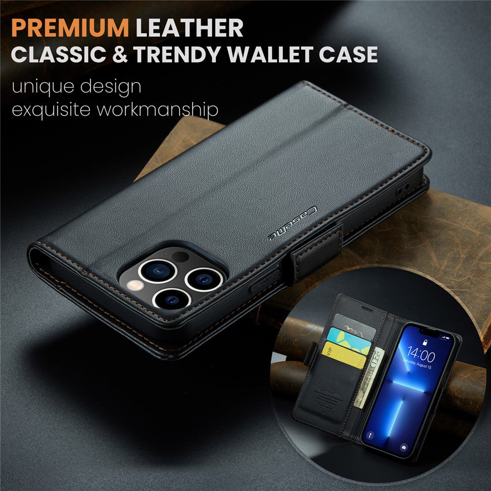 iPhone 13 Pro Glänzende Wallet-Hülle – RFID-Schutz & Ständer