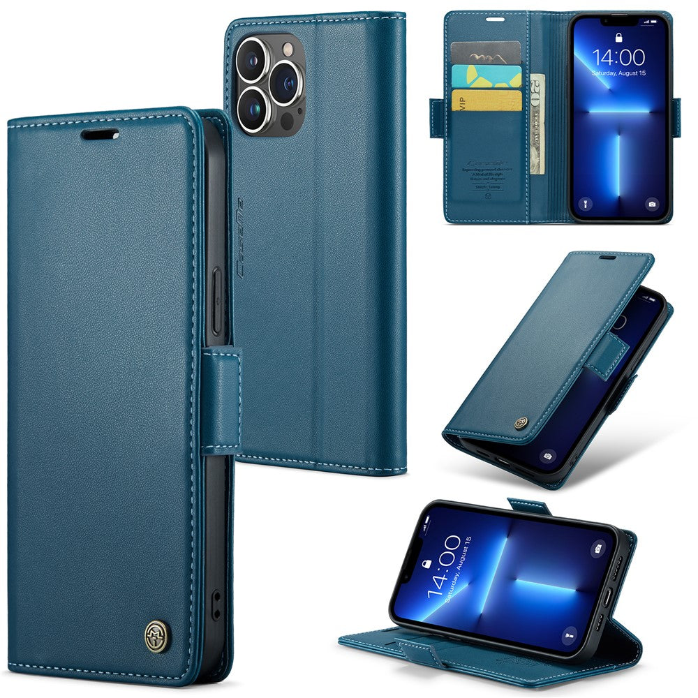 iPhone 13 Pro Glänzende Wallet-Hülle – RFID-Schutz & Ständer