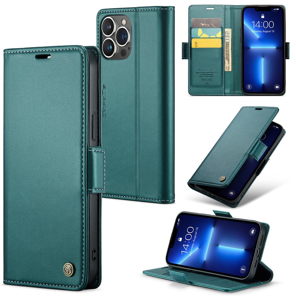 iPhone 13 Pro Glänzende Wallet-Hülle – RFID-Schutz & Ständer