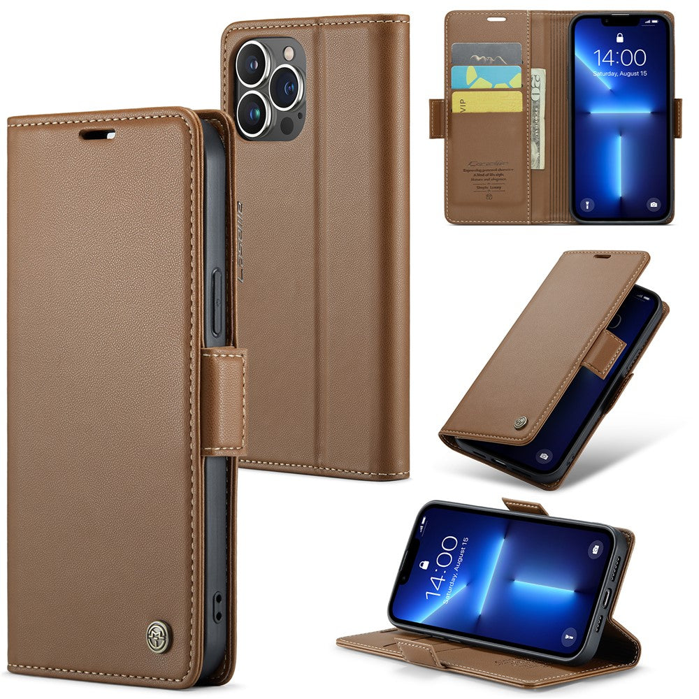 iPhone 13 Pro Glänzende Wallet-Hülle – RFID-Schutz & Ständer