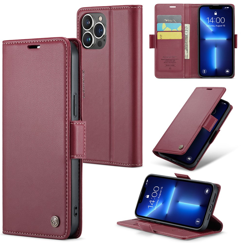 iPhone 13 Pro Glänzende Wallet-Hülle – RFID-Schutz & Ständer