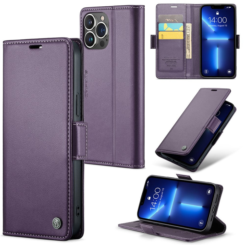 iPhone 13 Pro Glänzende Wallet-Hülle – RFID-Schutz & Ständer