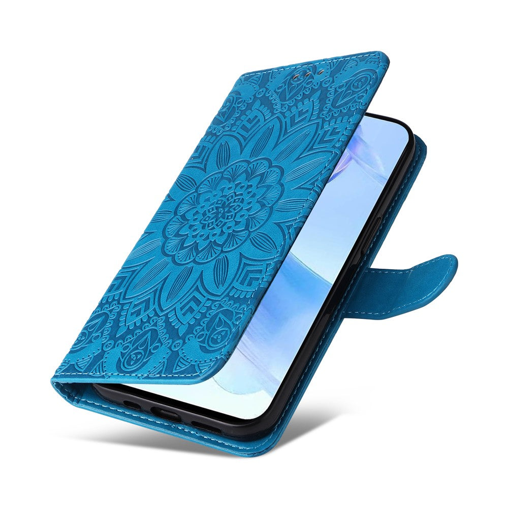 For Honor X50i 5G / 90 Lite 5G Anti-Scratch Wallet Case Sunflower Imprinted Phone Flip Stand PU Leather Cover