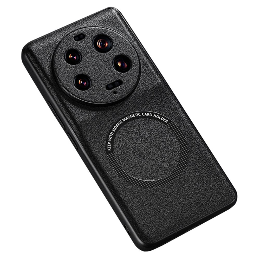 For Xiaomi 13 Ultra Magnetic Case PU Leather Coated PC+TPU Phone Cover