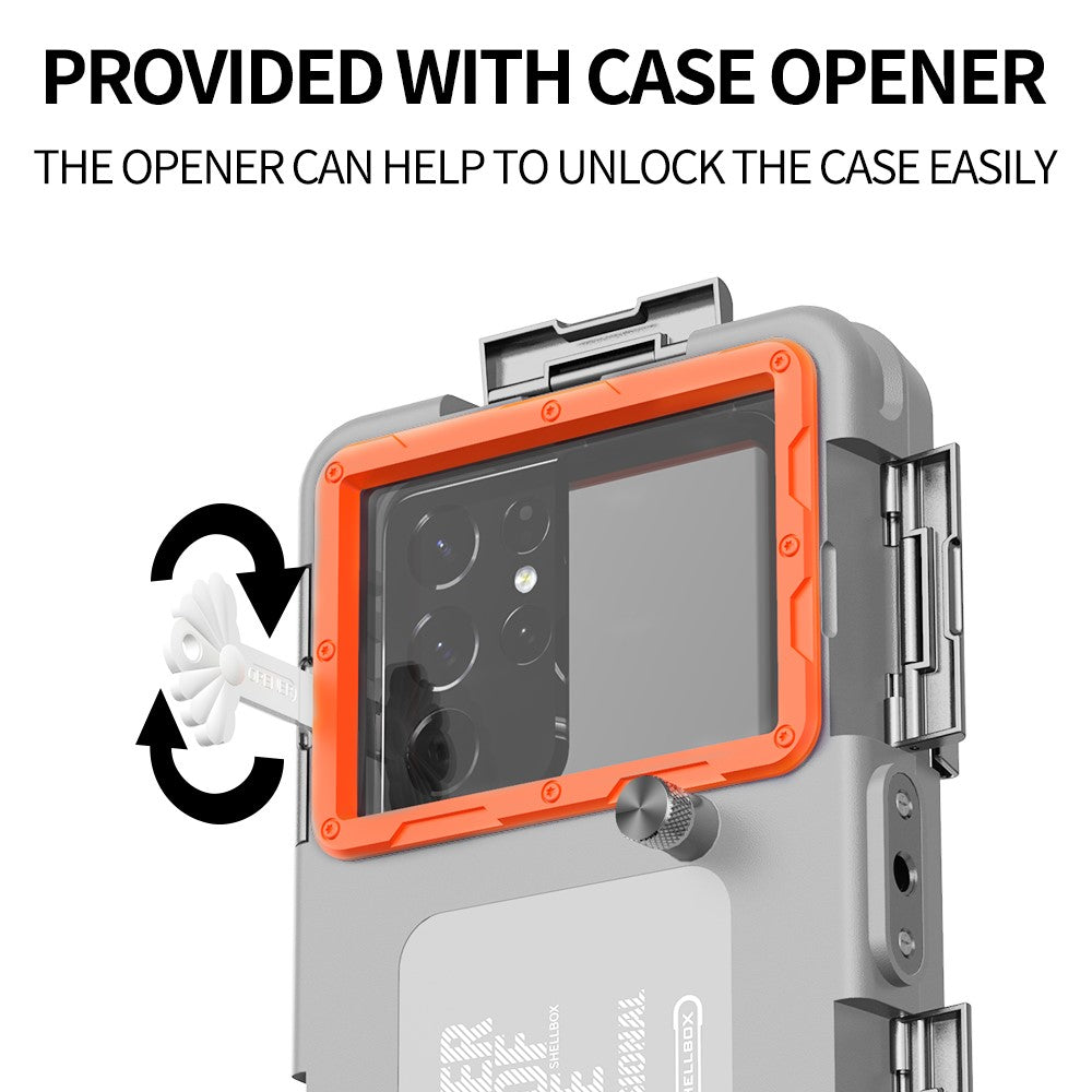 SHELLBOX IPX8 Wasserdichte Hülle – 15M Tauchkoffer mit Anti-Verlust-Seil