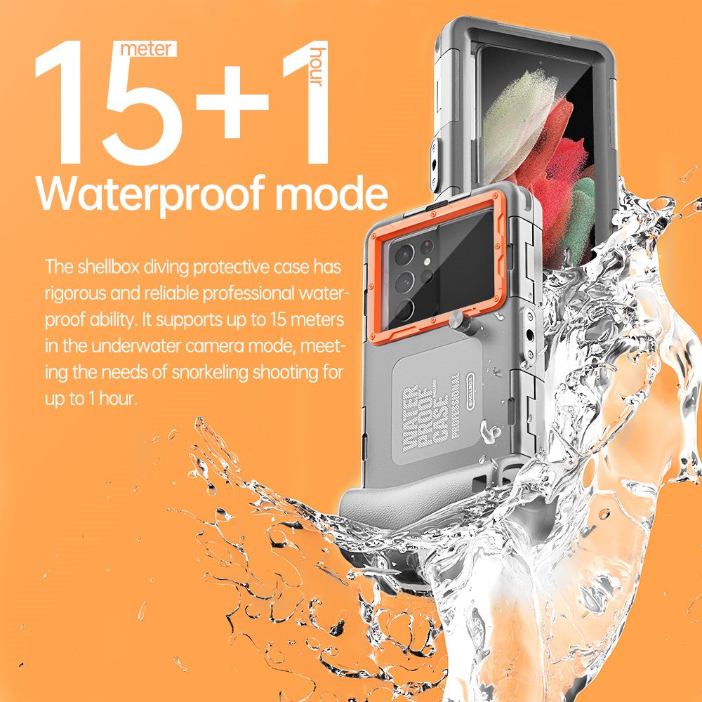 SHELLBOX IPX8 Wasserdichte Hülle – 15M Tauchkoffer mit Anti-Verlust-Seil