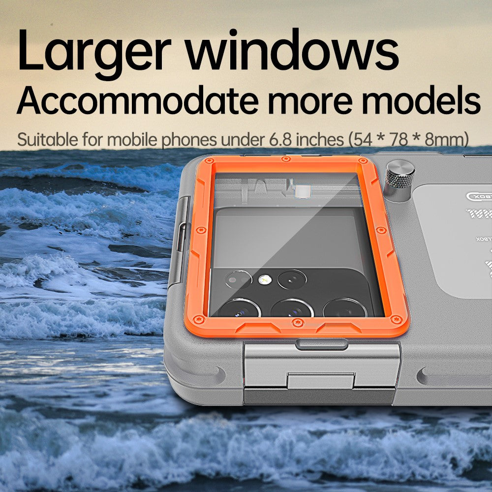 SHELLBOX IPX8 Wasserdichte Hülle – 15M Tauchkoffer mit Anti-Verlust-Seil