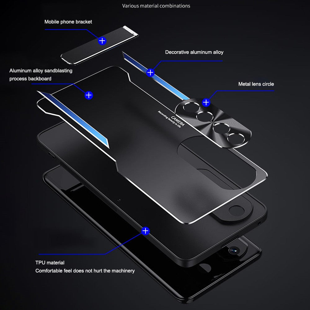 Anti-Fingerprint Phone Case for Honor 90 Anti-Scratch Aluminium Alloy + TPU Mobile Phone Cover