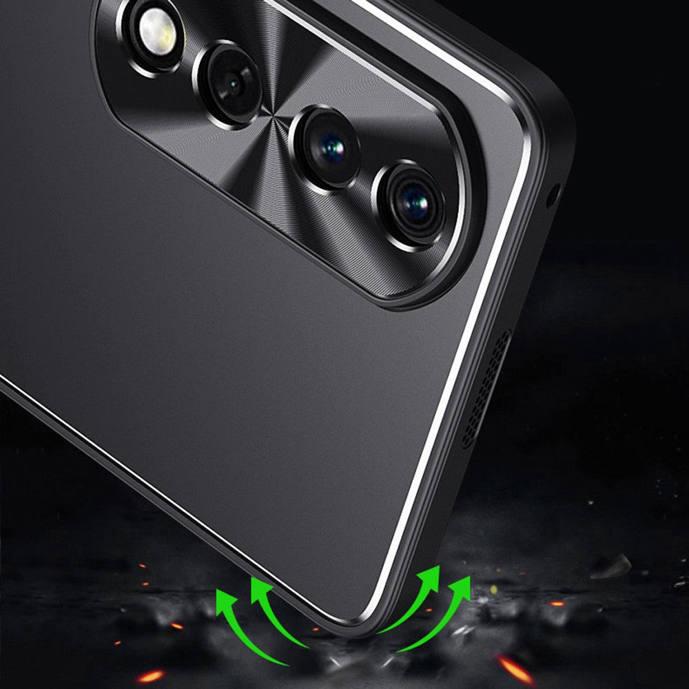 Anti-Fingerprint Phone Case for Honor 90 Anti-Scratch Aluminium Alloy + TPU Mobile Phone Cover