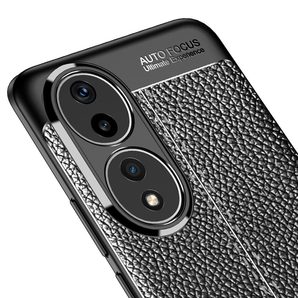 For Honor 90 Litchi Texture Smartphone Cover Anti-Scratch Soft TPU Cell Phone Case Shell