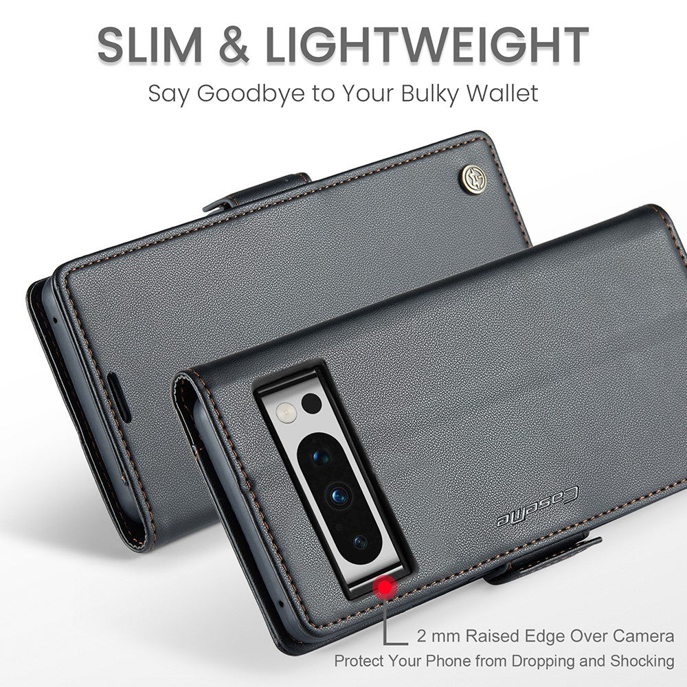 Pixel 8 Pro Glänzende Wallet-Hülle – RFID-Schutz & Ständer