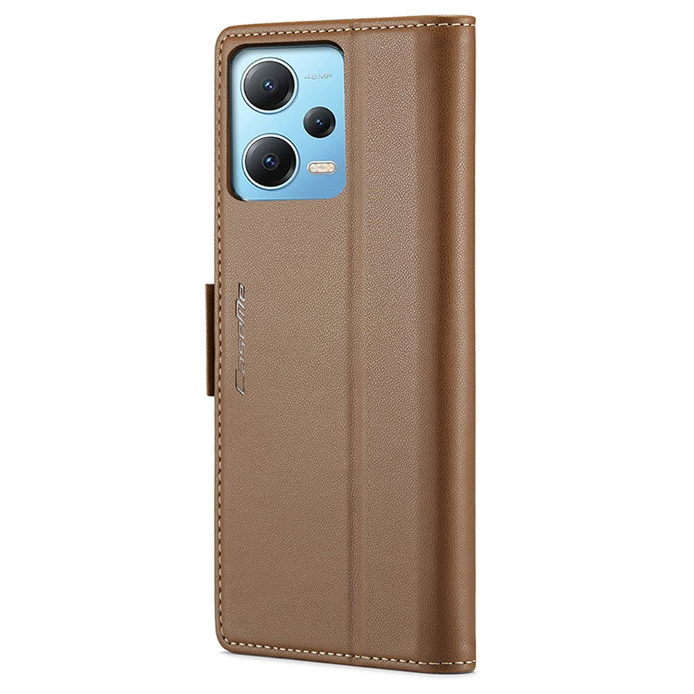 For Xiaomi Redmi Note 12 5G (China) / (India) / (Global) / Poco X5 5G Leather Case CASEME 023 RFID Blocking 3 Card Slot Mobile Cover