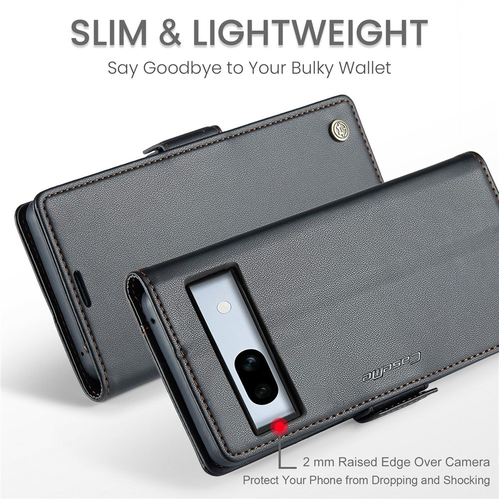 Pixel 7a Glänzende Wallet-Hülle – RFID-Schutz & Ständer