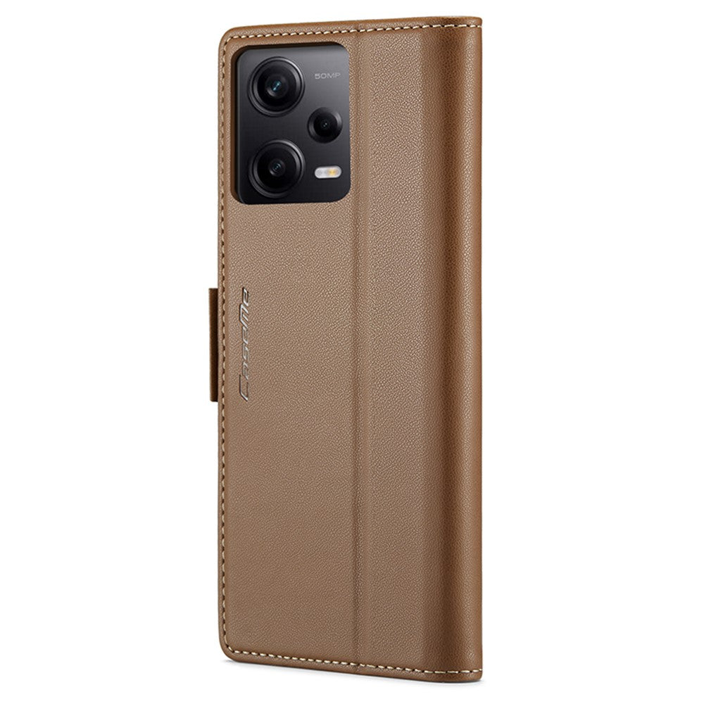 For Xiaomi Poco X5 Pro 5G / Redmi Note 12 Pro Speed 5G / Note 12 Pro 5G Leather Case CASEME 023 RFID Blocking 3 Card Slot Mobile Cover