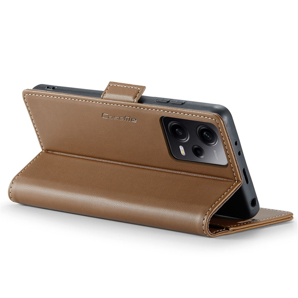 For Xiaomi Poco X5 Pro 5G / Redmi Note 12 Pro Speed 5G / Note 12 Pro 5G Leather Case CASEME 023 RFID Blocking 3 Card Slot Mobile Cover