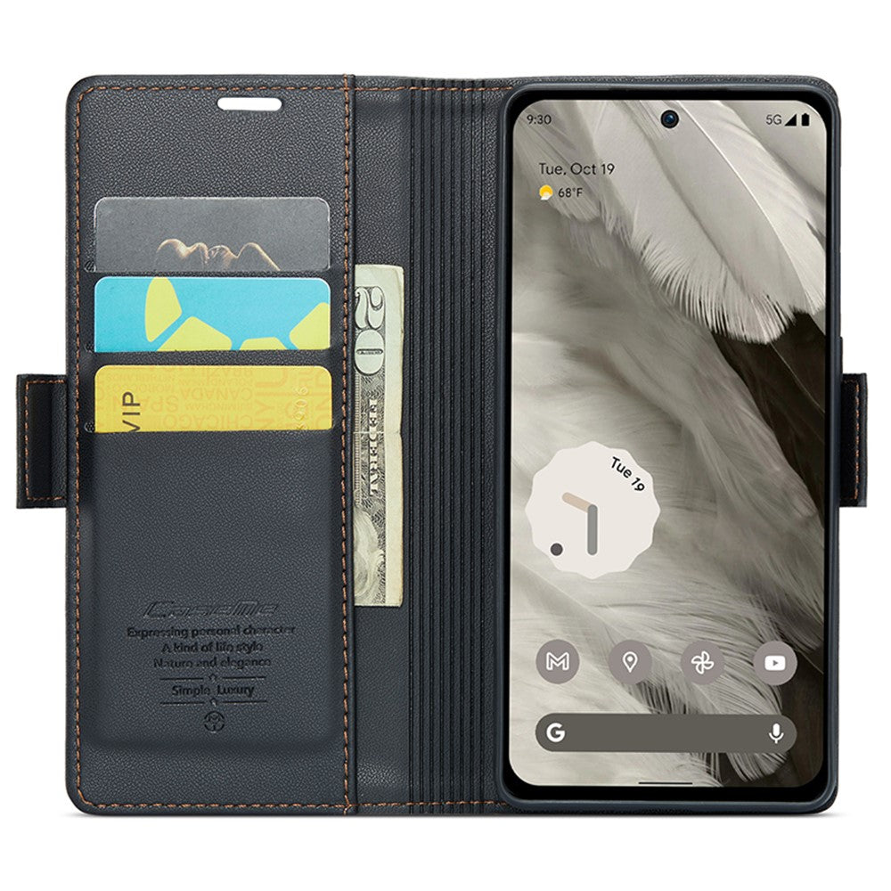 Pixel 8 Glänzende Wallet-Hülle – RFID-Schutz & Ständer