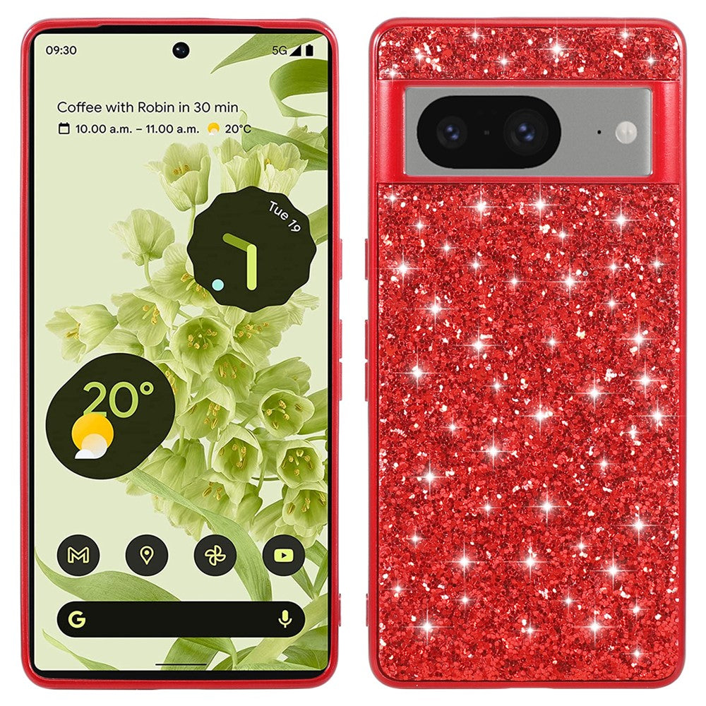 Pixel 8 Schutzhülle – Funkelnde Glitzer-Rückseite
