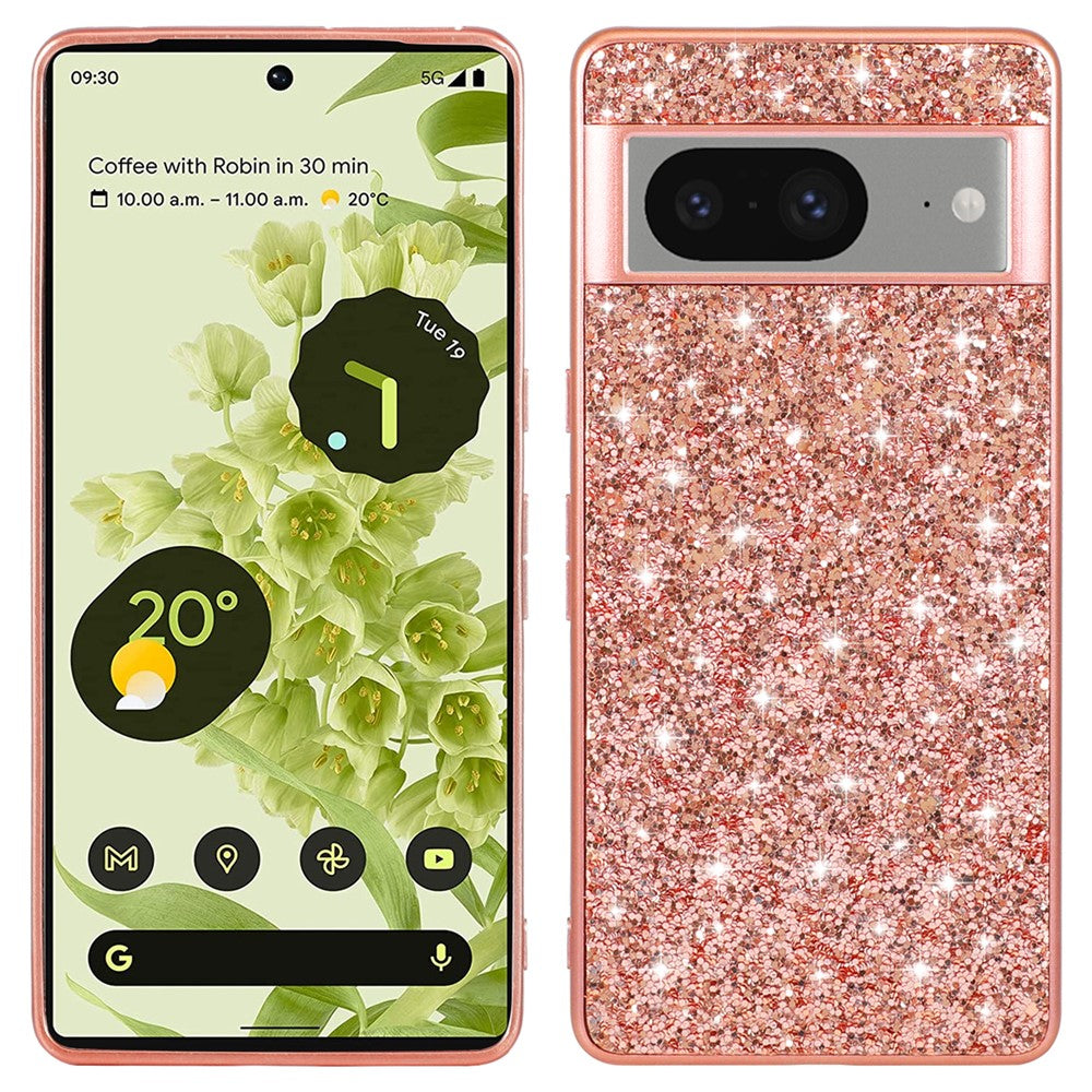 Pixel 8 Schutzhülle – Funkelnde Glitzer-Rückseite