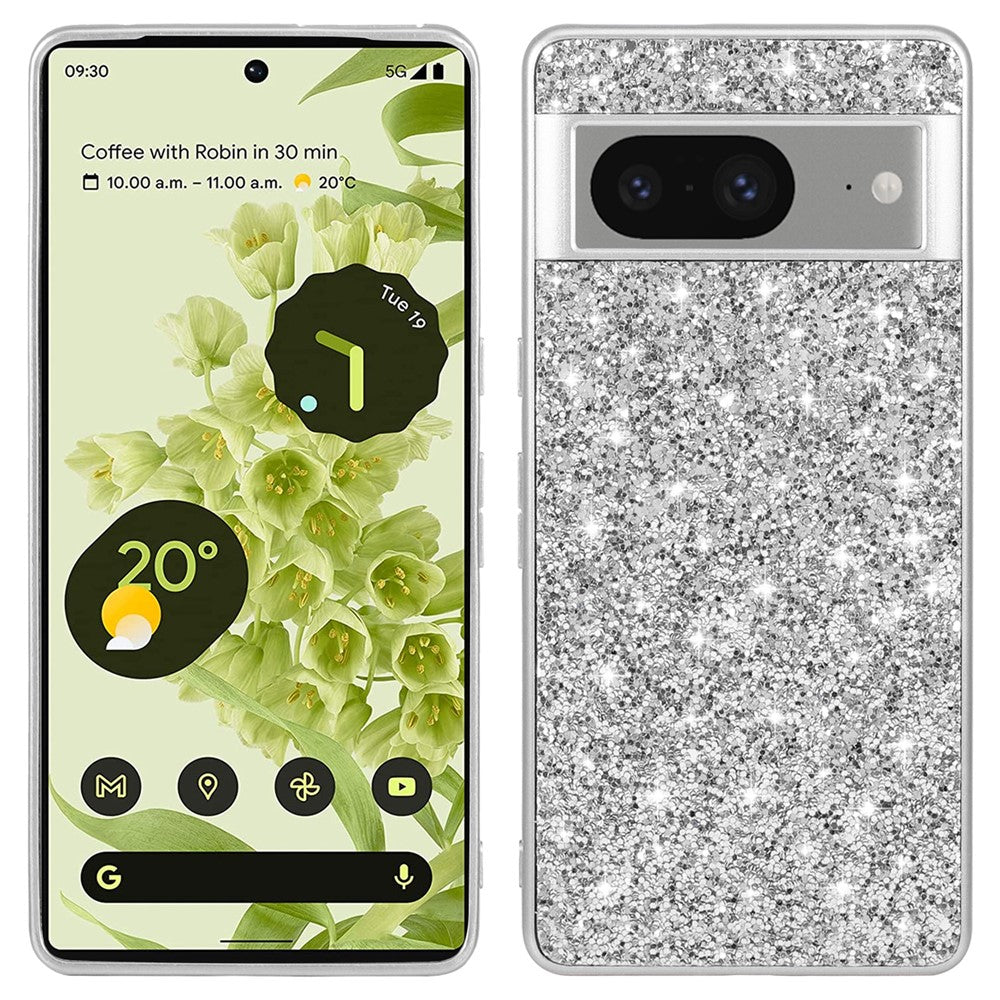 Pixel 8 Schutzhülle – Funkelnde Glitzer-Rückseite