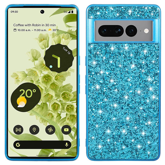 Pixel 7a Schutzhülle – Funkelnde Glitzer-Rückseite