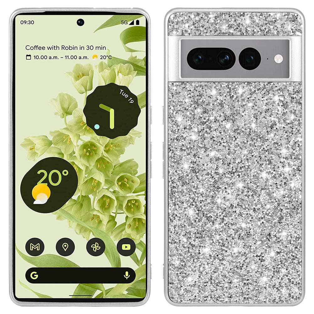 Pixel 7a Schutzhülle – Funkelnde Glitzer-Rückseite