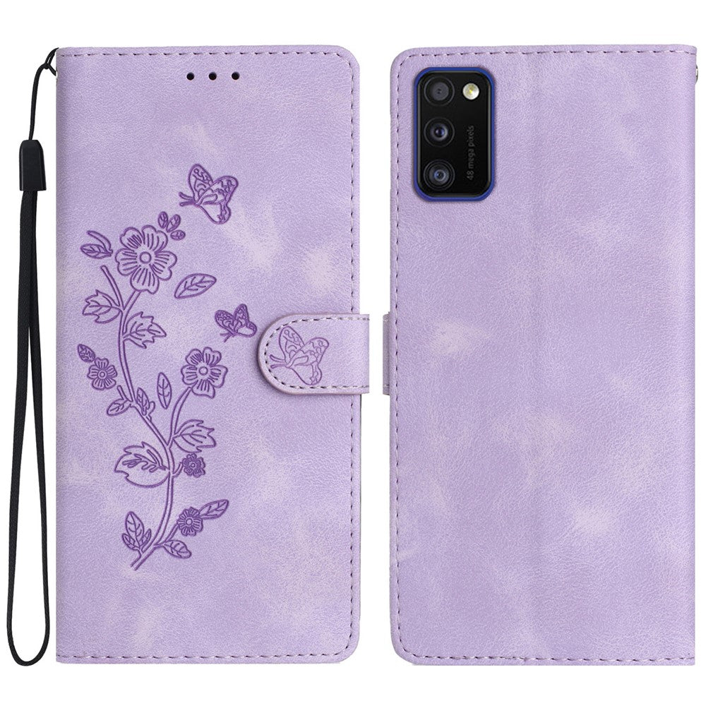Galaxy A41 Wallethülle – Mit Blumenmuster, Kartenfächer & Ständer