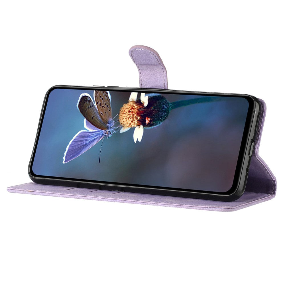 Galaxy A41 Wallethülle – Mit Blumenmuster, Kartenfächer & Ständer