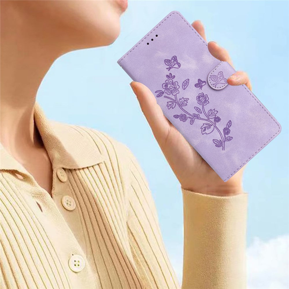 Galaxy A41 Wallethülle – Mit Blumenmuster, Kartenfächer & Ständer