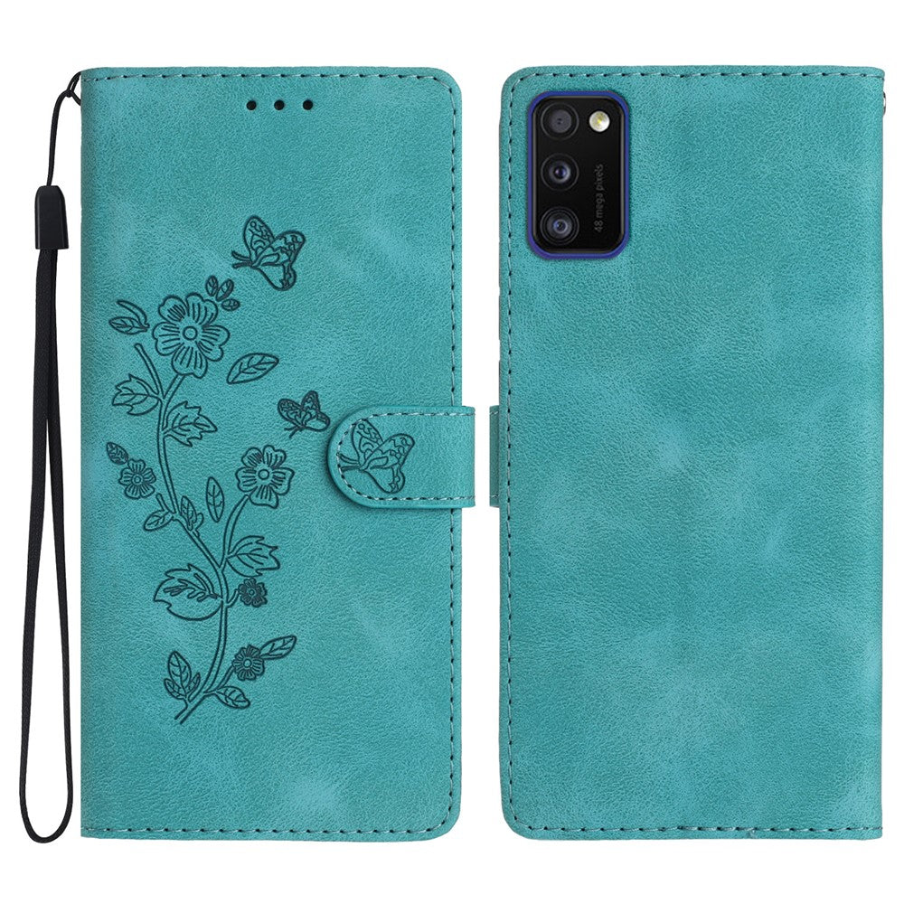 Galaxy A41 Wallethülle – Mit Blumenmuster, Kartenfächer & Ständer