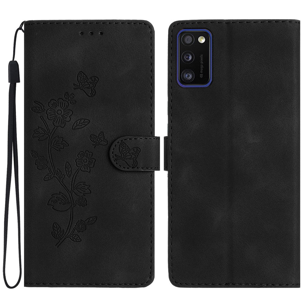 Galaxy A41 Wallethülle – Mit Blumenmuster, Kartenfächer & Ständer