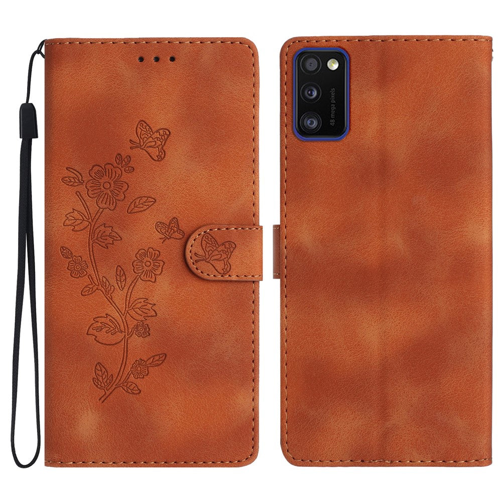 Galaxy A41 Wallethülle – Mit Blumenmuster, Kartenfächer & Ständer