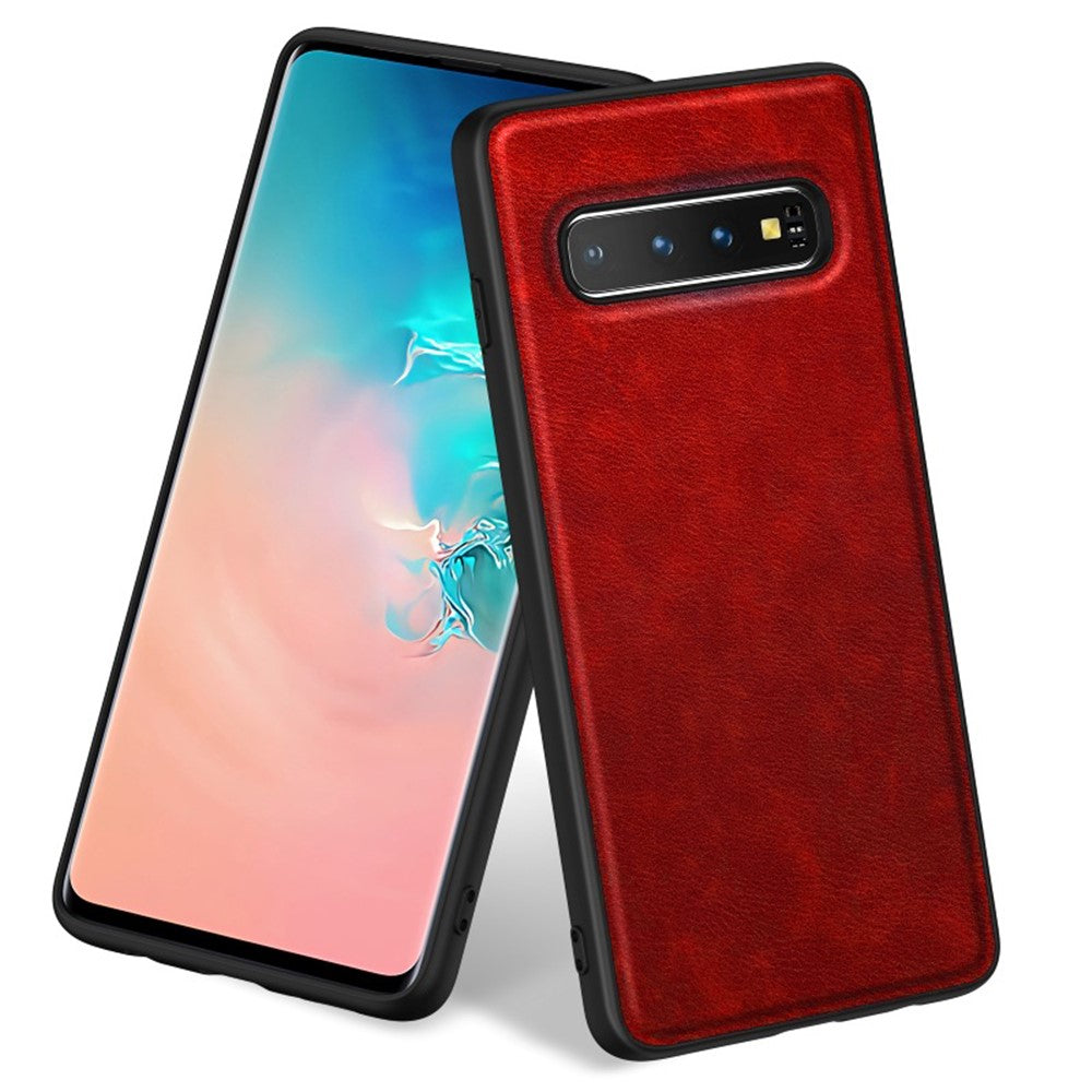 Galaxy S10 5G Lederhülle – stoßfest & einfarbig