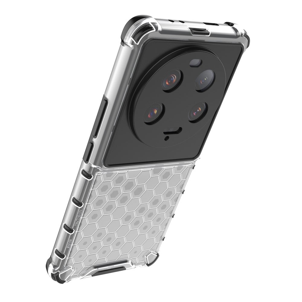 For Xiaomi 13 Ultra Anti-Scratch Honeycomb Texture Phone Case TPU+PC Anti-drop Smartphone Cover