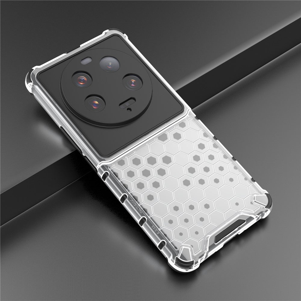 For Xiaomi 13 Ultra Anti-Scratch Honeycomb Texture Phone Case TPU+PC Anti-drop Smartphone Cover