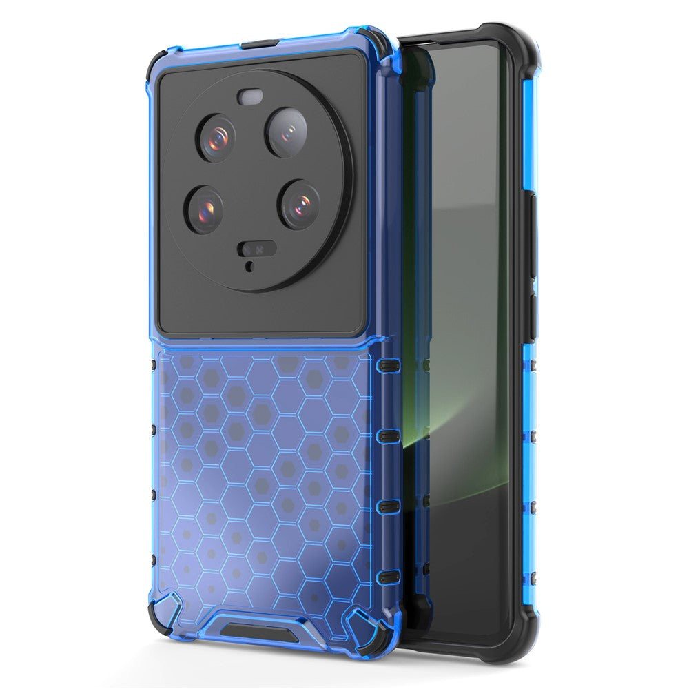 For Xiaomi 13 Ultra Anti-Scratch Honeycomb Texture Phone Case TPU+PC Anti-drop Smartphone Cover