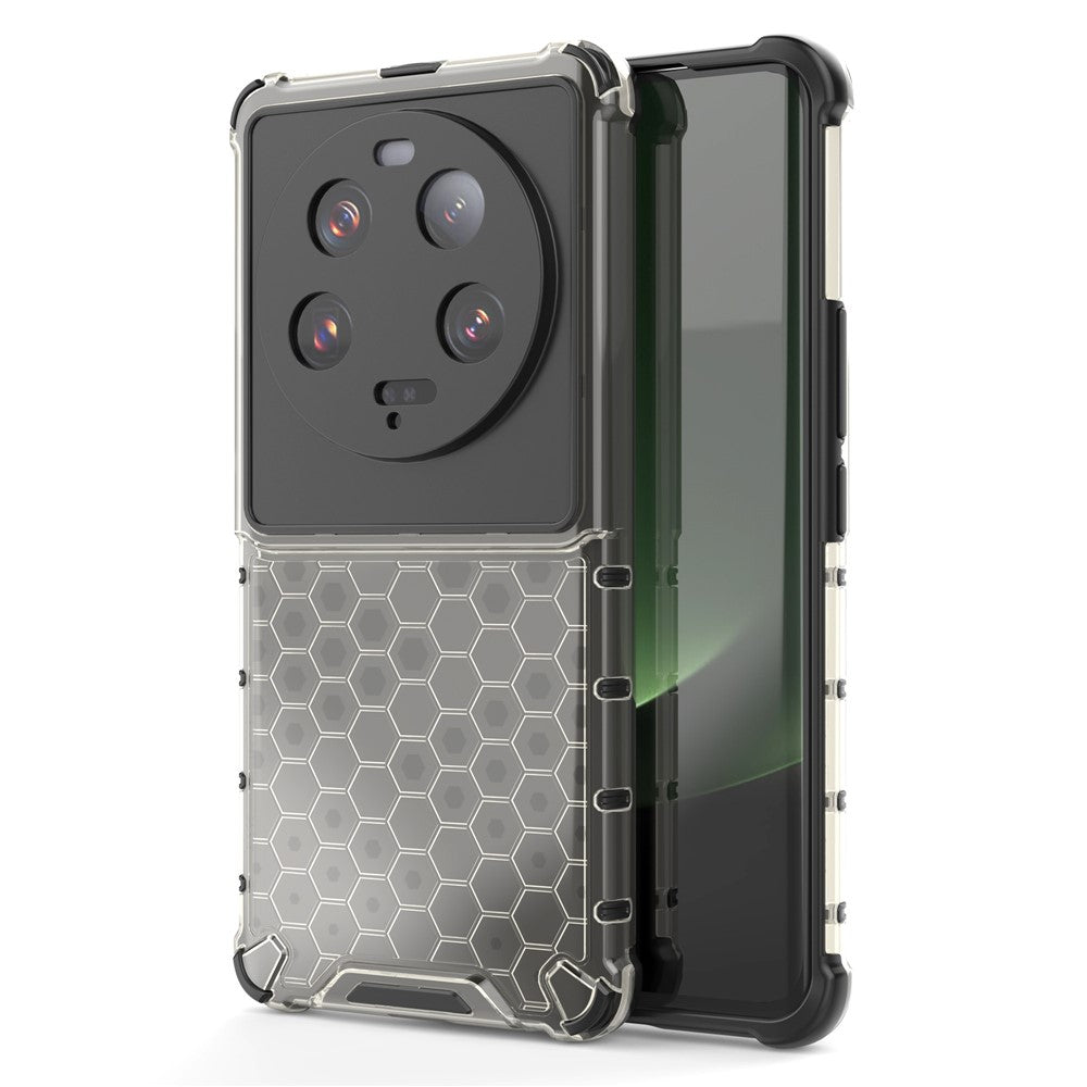 For Xiaomi 13 Ultra Anti-Scratch Honeycomb Texture Phone Case TPU+PC Anti-drop Smartphone Cover
