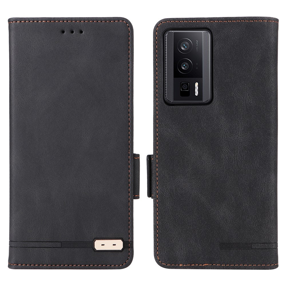 For Xiaomi Poco F5 Pro 5G / Redmi K60 Pro 5G / K60 5G Shockproof Phone Case Hardware Decor Stand Wallet PU Leather Cover