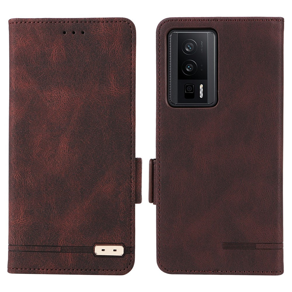 For Xiaomi Poco F5 Pro 5G / Redmi K60 Pro 5G / K60 5G Shockproof Phone Case Hardware Decor Stand Wallet PU Leather Cover